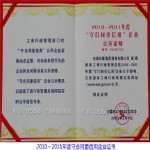 2010～2011年度守合同重信用企业证书