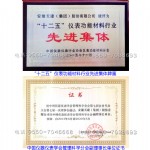 中国仪器仪表协会“十二五”仪表功能材料分会先进集体单位、中国仪器仪表学会管理科学分会副理长单位